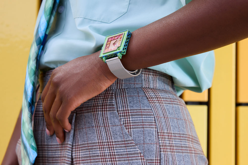 Not shy. wrist close-up
