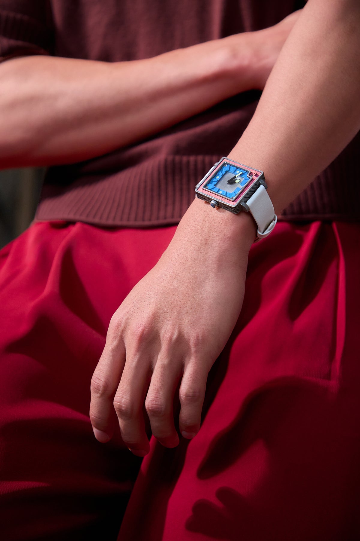 A more restrained custom titanium watch
