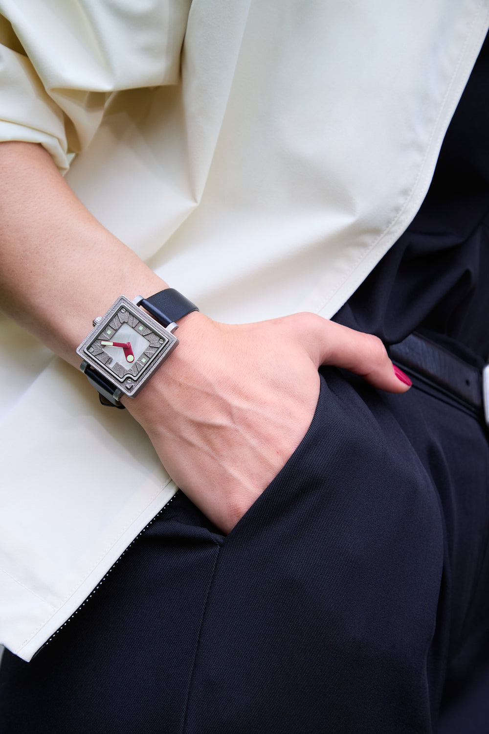 A little restraint. A lot of character. wrist close-up